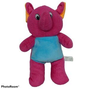 Toymax Pink Blue Elephant Plush 9.5 Inch